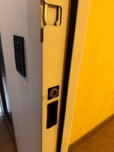Points de fermeture d'une serrure multipoints de porte blindée
